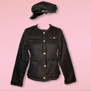 Tweed Pearl and Ivy Pendant Jacket and Hat